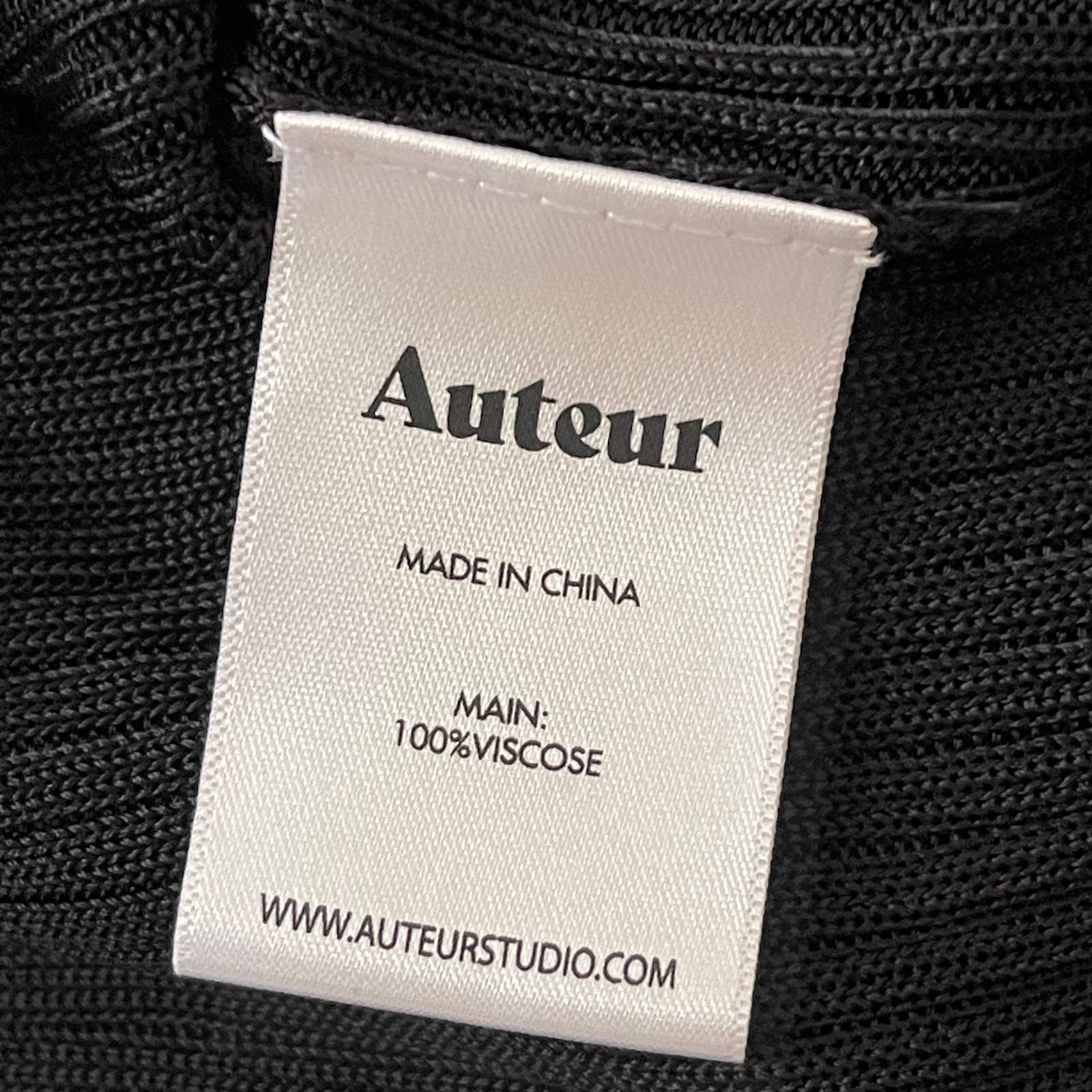 Nwt Auteur Studio Nour Dress - Black - Asymmetrical Neckline - Open Back - Sz. S — image 6 of 7